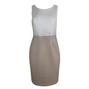 NEVER WORN Calvin Klein Sleeveless Sheath Dress with Rhinestone Details